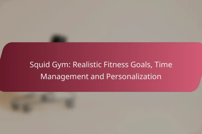 Squid Gym: Realistic Fitness Goals, Time Management and Personalization