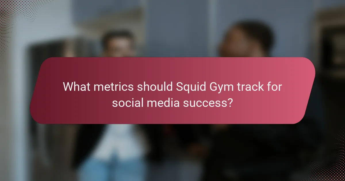 What metrics should Squid Gym track for social media success?